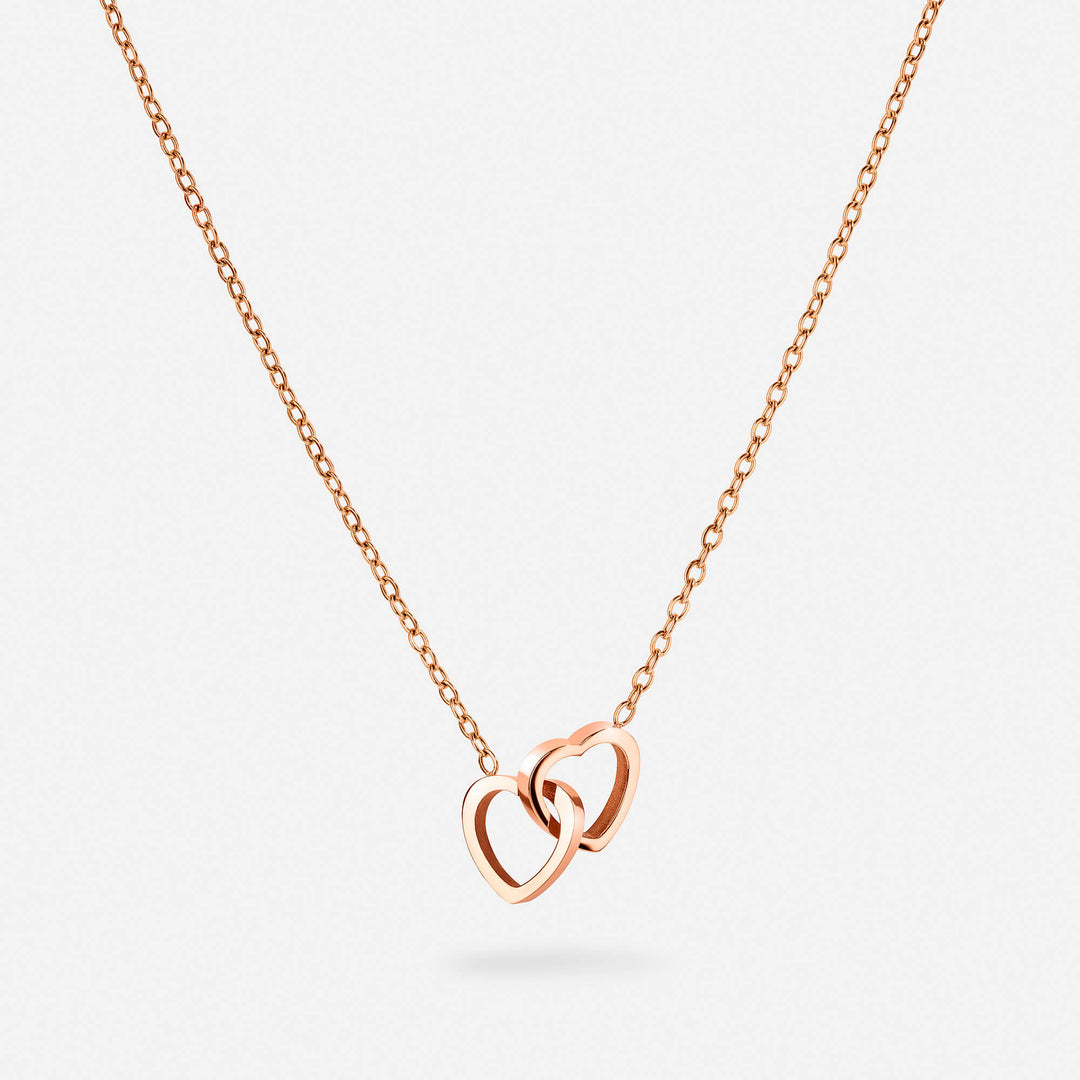Personalised Double Hearts Necklace